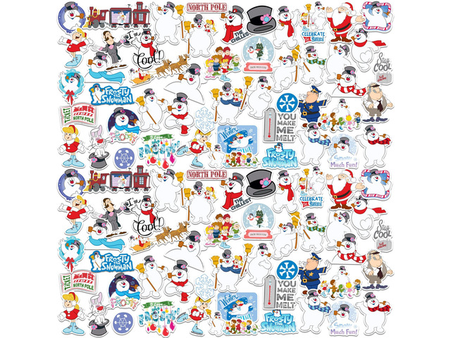 Frosty the Snowman 100 Vinyl Stickers Waterproof Die-Cut Decals Laptop Car