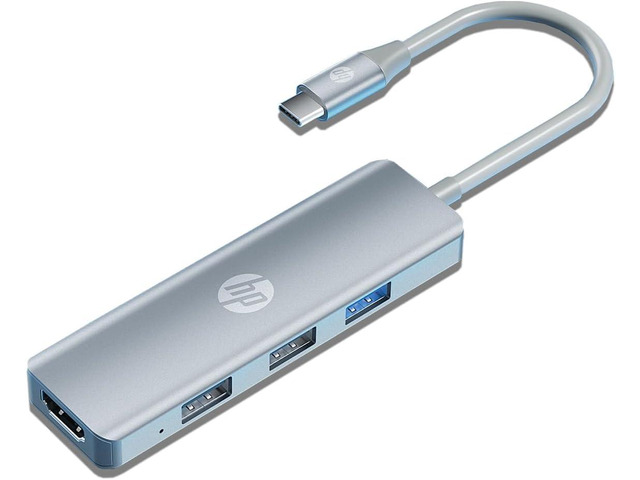 USB C Docking Station - 5-in-1 Multi-Port USB C Hub with 4K HDMI, 100W Power Delivery, for Laptops, MacBook, iPad, Thinkpad and More, Silver