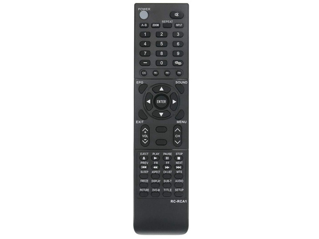 New RC-RCA1 Replace Remote Control for RCA TV LED50B45RQ RE20QP80 LED30B30RQ 40LA45RQ