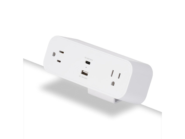 DuoMount Desk Clamp Power Strip USB-C & USB-A Charging Desk Power Strips with 10ft Cord, Edge Mount Hub for Home Office and Gaming Accessories...