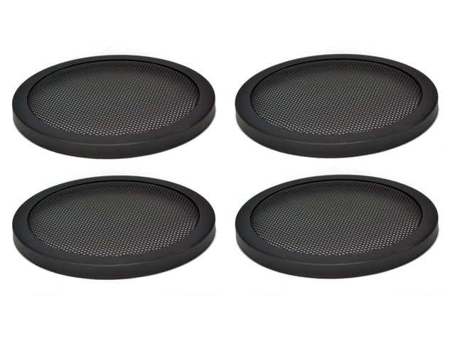 2 Pair 8' inch Car Audio Speaker Woofer Steel Mesh Grill w/Speed Clips & Screws GT-8 - Blk