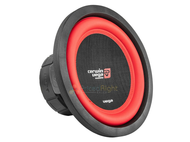 Vega Series 8' Dual 2-Ohm High-Performance Subwoofer - 250W RMS, Enhanced Bass for Car Audio Systems, Durable Carbon Fiber Cone, Easy Install,...