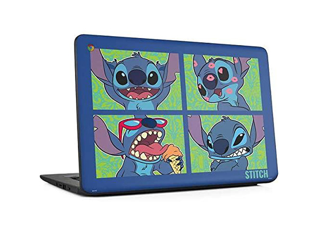 Decal Laptop Skin Compatible with Chromebook 14 G5 - Officially Licensed Disney Lilo and Stitch Personalities Moods Design