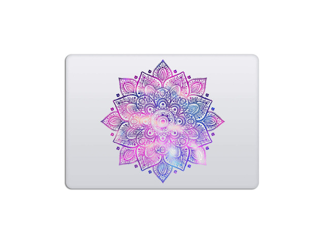 Mandala Laptop Sticker Decal - Waterproof Transparent Vinyl Decals Stickers - Mandalas Purple Pink Blue Sticker Partial Skin Compatible with...
