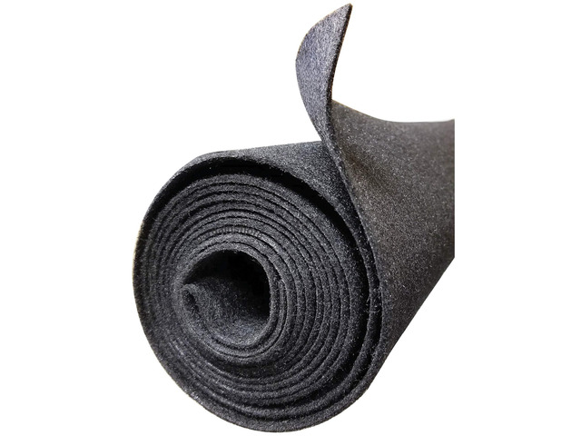 3ft x 48' Wide 3'x4' Grey Charcoal Felt Fabric Carpet 1 Yard Roll, Extremely Durable; Stands up to Heavy use Latex Backed Easy to Cut, fit, and...