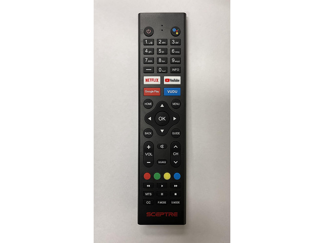 280401010470 Remote Control Compatible with Sceptre Android Smart 4K TV UMC and SRC Series A322BV-SRC A515CV-UMC (No Voice Command Function)
