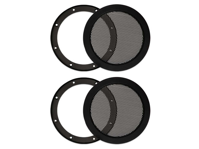 2 SG-M5 Heavy Duty Steel Mesh Snap On Woofer Grills for 5.25' Speakers