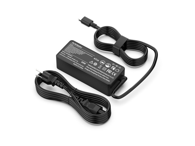 65W 45W USB-C Laptop Charger Compatible with Lenovo X1 Carbon, ThinkPad T480/T490/T14/T14s, Yoga C740, IdeaPad Flex 5/E15, and ADLX65 Series (20V...