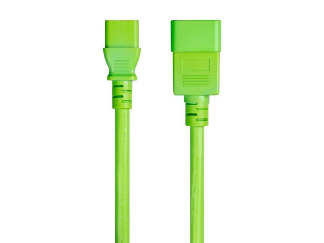 Power Cable/Cord - 3 Feet - Green 14AWG for PDU 15A (IEC 60320 C13 to IEC 60320 C20)