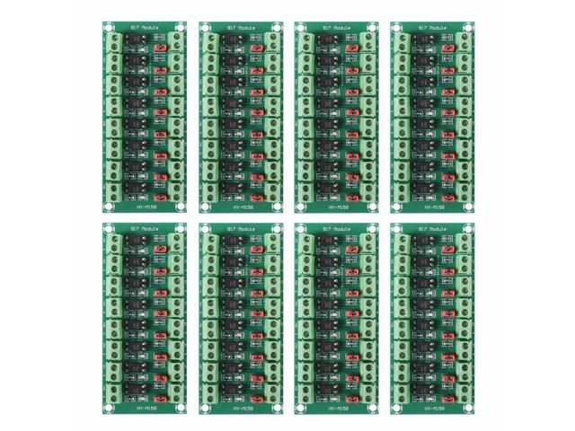 8PCS PC817 Optocoupler Isolation Board Voltage Converter Adapter Module 3.6-30V Driver Photoelectric Isolated Module Easy to Use(8 Channel)