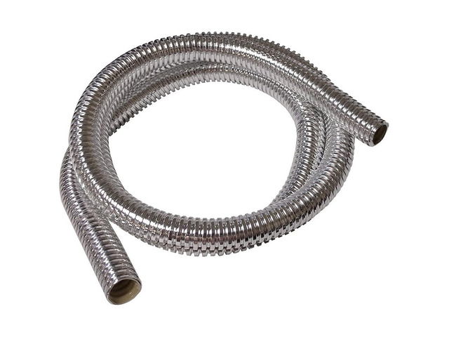 Bentley Harris ConvoShield Aluminized Nylon Wire Loom Tubing 1/4' Inch Diameter 39 Inch Long Chrome Finish Wire Loom High Temp. For...
