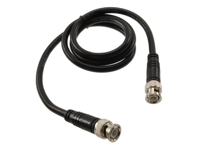 CablesOnline, 3ft RG8X Pure Copper with BNC Male to BNC Male Connectors 50 ohm Coaxial Cable, R-BX003C