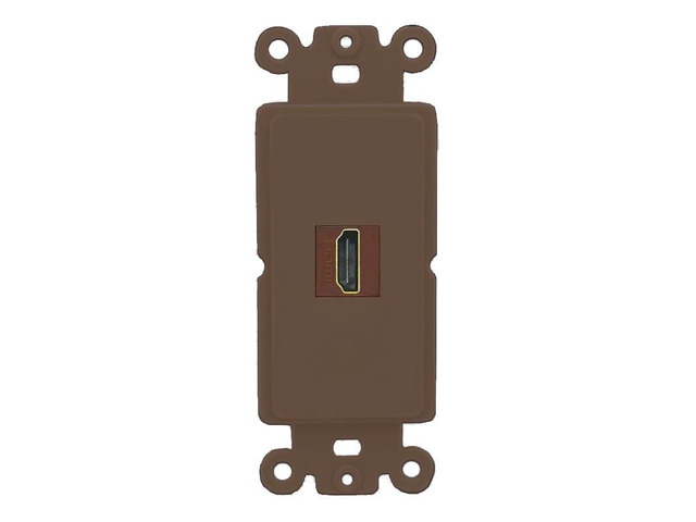 HDMI Port Wall Plate Decorative (Rocker) - [Brown/Brown]