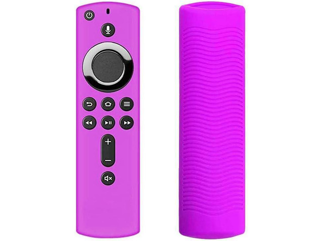 Silicone Skin Protective Cover Case for 2021 Amazon Fire TV Stick 4K 2nd Gen Alexa Remote Accessories (Rose)