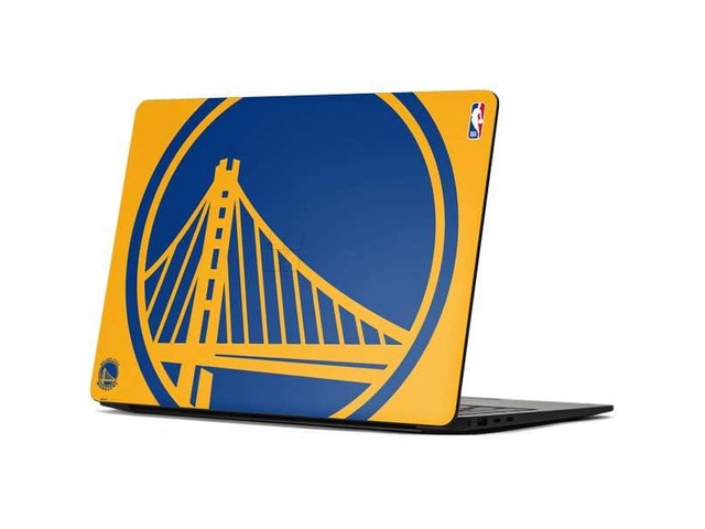 Decal Laptop Skin Compatible with Surface Laptop 7 15in - Officially Licensed NBA Golden State Warriors Large Logo Design