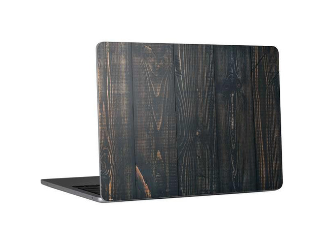 Decal Laptop Skin Compatible with MacBook Air 13in M4 (2025) - Black Painted Wood Design