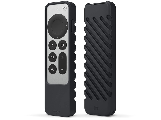 R3 Protective Case for Apple TV 4K Siri Remote 3rd & 2nd Gen Lanyard, Great Grip, Shock Absorption, Drop Protection [Black]