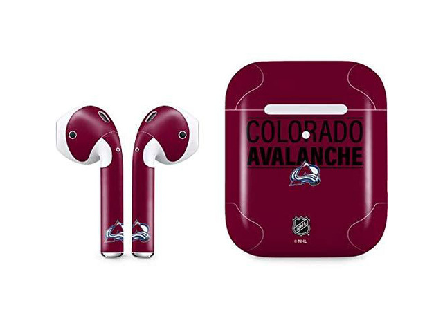Decal Audio Skin Compatible with Apple AirPods 2 - Officially Licensed NHL Colorado Avalanche Lineup Design