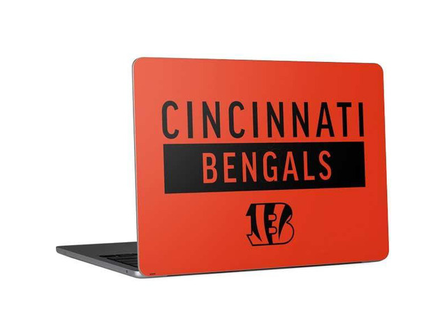 Decal Laptop Skin Compatible with MacBook Air 13in M4 (2025) - Officially Licensed NFL Cincinnati Bengals Orange Performance Series Design