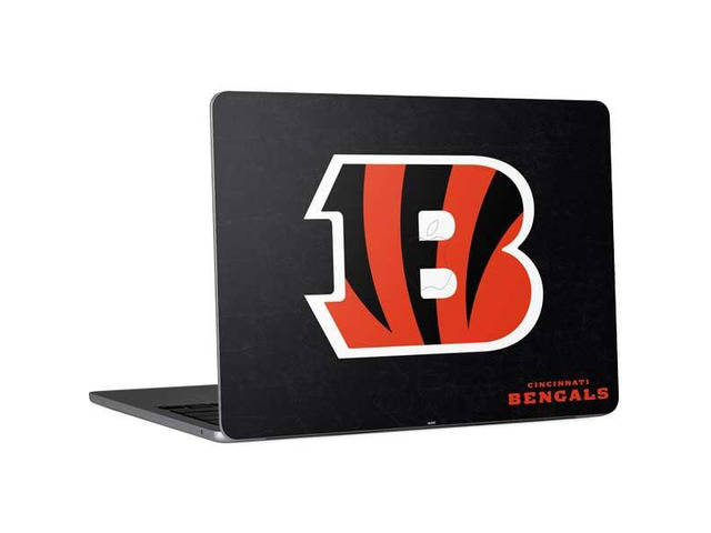 Decal Laptop Skin Compatible with MacBook Air 13in M4 (2025) - Officially Licensed NFL Cincinnati Bengals - Distressed Design