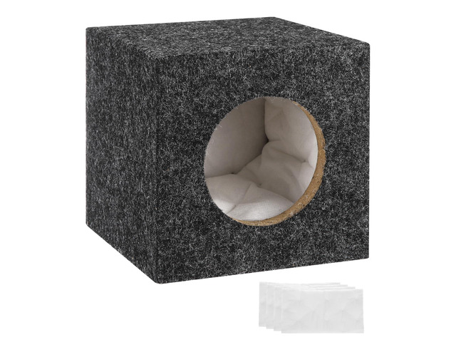 4 Inch Ported Wooden Speaker Enclosure, Gray Single Vented Subwoofer Box Car Audio Truck Speaker Box for DIY Homes Vehicle Audio Custom Sound Supplies