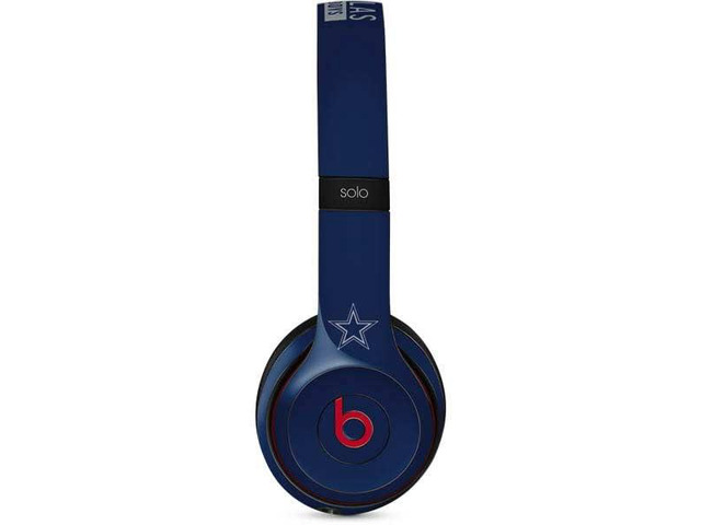 Decal Audio Skin Compatible with Beats Solo 3 Wireless - Officially Licensed NFL Dallas Cowboys Blue Performance Series Design