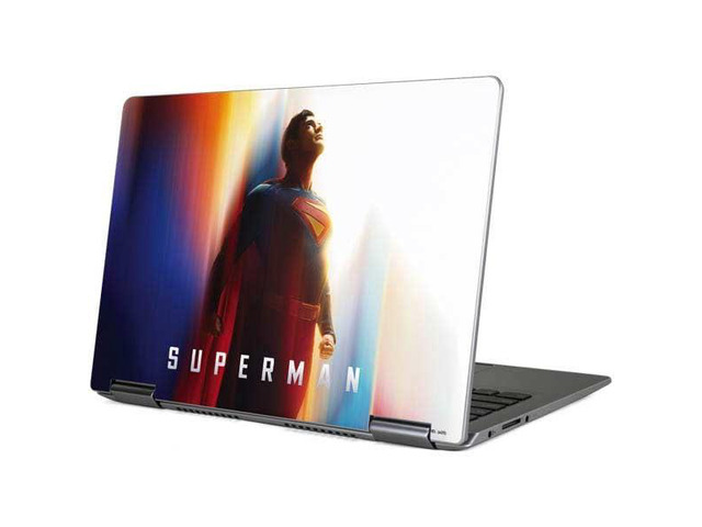 Decal Laptop Skin Compatible with Yoga 710 14in - Officially Licensed Superman 2025 Man of Steel Ascension Heroic Glow Design