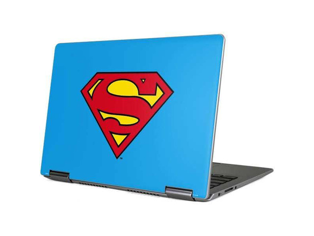 Decal Laptop Skin Compatible with Yoga 710 14in - Officially Licensed DC Comics Superman Official Logo Design