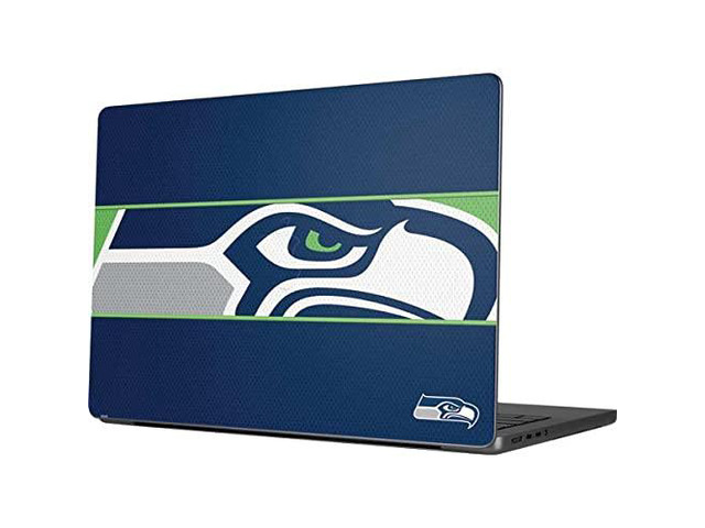 Decal Laptop Skin Compatible with MacBook Pro 14in (2021) - Officially Licensed NFL Seattle Seahawks Zone Block Design