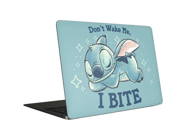 Decal Laptop Skin Compatible with MacBook Air 13in (2020) - Officially Licensed Disney Lilo and Stitch Dont Wake Me I Bite Design