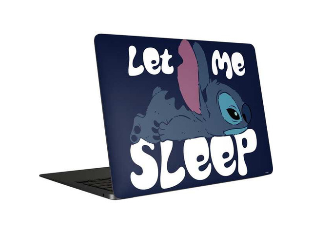 Decal Laptop Skin Compatible with MacBook Air 13in (2020) - Officially Licensed Disney Lilo and Stitch Let Me Sleep Design