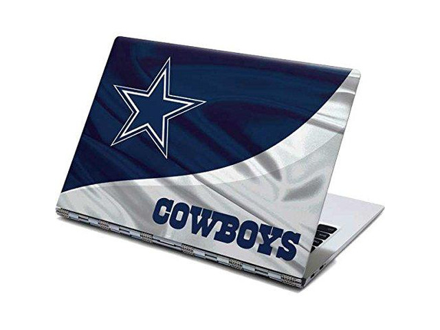 Decal Laptop Skin Compatible with Yoga 910 2-in-1 14in Touch-Screen - Officially Licensed NFL Dallas Cowboys Design