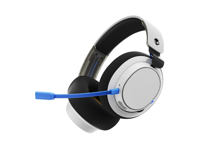 SLYR Pro Wireless Multi-Platform Gaming Headset - White/Blue Bluetooth Headphones, 24 Hours Battery, PC, PlayStation, Nintendo Switch, 2.4GHz Low...