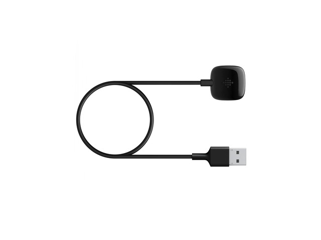 Smartwatch Charging Cable for Sense 2, Sense, Versa 4 and Versa 3, Official Product, Black
