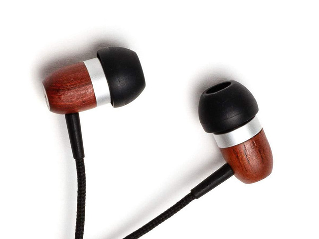 Premium Wooden Earphones Wired (3.5mm Jack) Deep Bass Sound, 3D Sound, Microphone Volume Control, 90% Noise Cancelling for Type C Devices....
