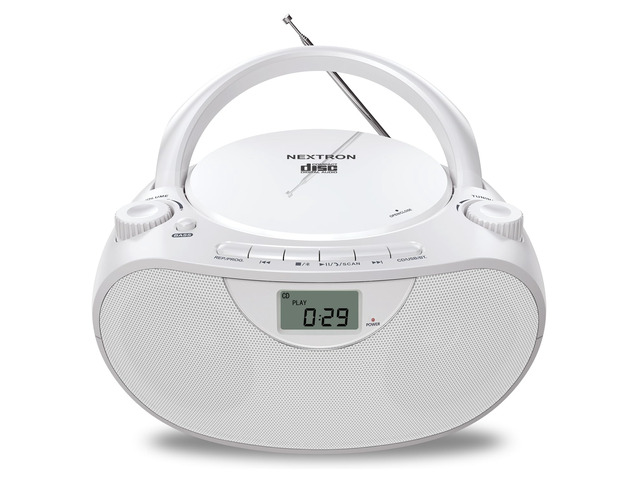 Portable CD Player Boombox with Bluetooth, AM/FM Radio & USB CD-R/RW, MP3-CD & USB Playback, Stereo Sound, Bass Boost, AUX Input, Headphone Jack,...