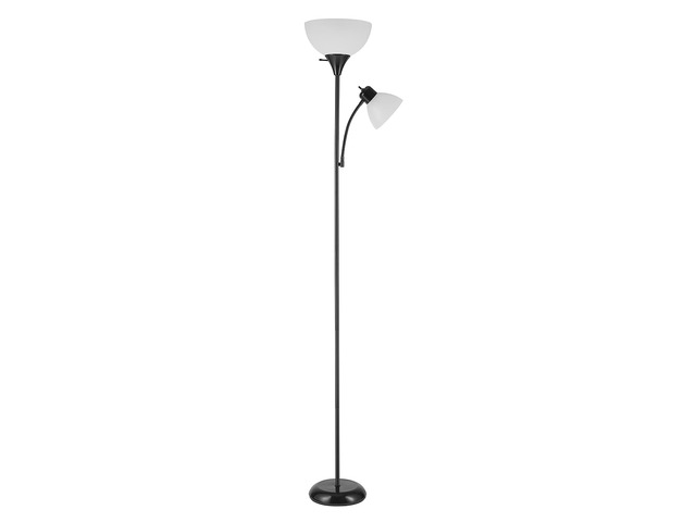 67135 72' Floor Lamp with Adjustable Reading Light, Bright, Easy-to-Assemble Torchiere for Bedroom, Living Room & Office - Space-Saving Slim Design
