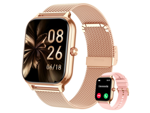 Smart Watch Women Men, Answer/Make Call, 1.96'' Fitness Tracker with Blood Pressure, HR, Sleep Monitor, 110+ Sport Modes Reloj Inteligente para...