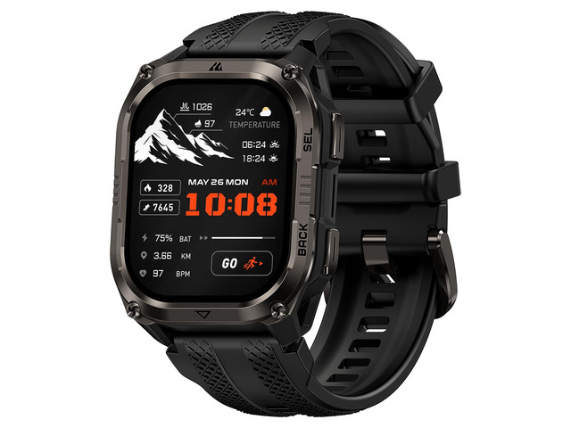 Pulse 2 Smart Watch with GPS, 5 ATM/IP69 Waterproof, 15-Day Battery 1.96' AMOLED Military-Grade Rugged Smartwatch, LED Flashlight, 170+ Sport...