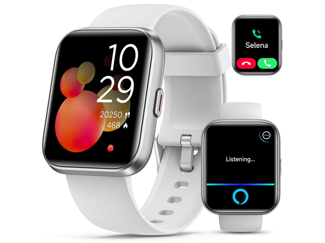 Smartwatch for Women, Compatible with Android & iPhone, 1.8'' Fitness Tracker Watch with Alexa, Call & Notification Alerts, Heart Rate & Sleep...