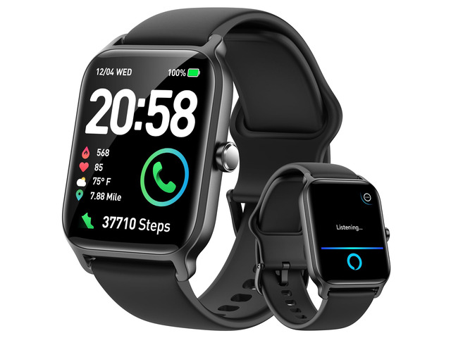 Smart Watches for Men Android & iPhone, Alexa Built-in [1.8' HD Screen] IP68 Waterproof Fitness Watch with Bluetooth Call (Answer/Make), Heart...