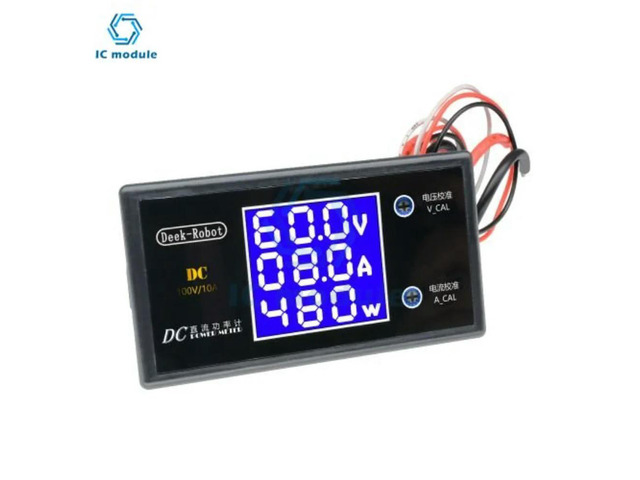 LCD Digital Voltmeter Ammeter Wattmeter Voltage Current Power Meter Volt Detector Tester Monitor DC 0-500V 10A 1000W 12V 24V 36V