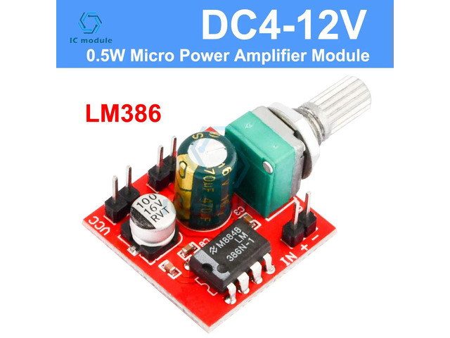 LM386 Power Amplifier Audio Board Mono Sound Amplifier 0.5W Mini Amplificador Speaker Home Sound Theater DIY