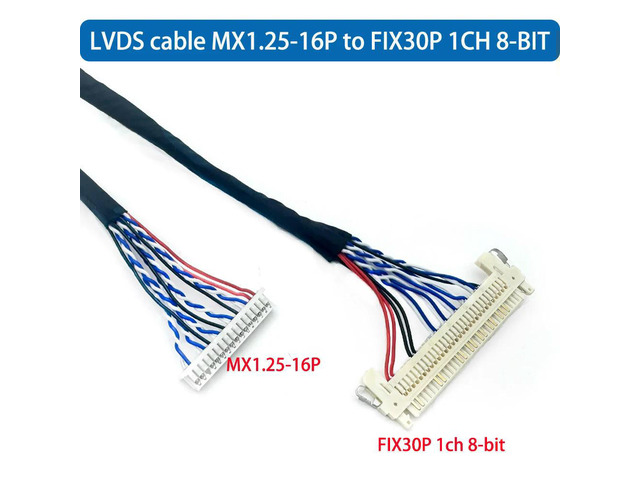 LVDS cable MX1.25-16P to 30P 1ch 8-bit 18.5' screen for KTV screen MJ-KTV2-V MAIN