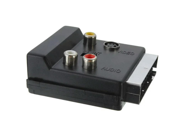 SCART To 3RCA Jack S Video AV TV Converter with IN/OUT 20 Pin SCART To 3 RCA S-Video Audio Video Adapter Cable Connector Plug