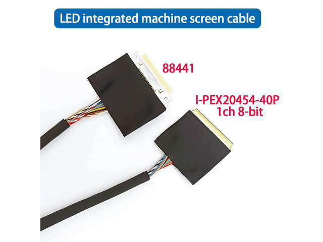 88441 to I-PEX20454-40P 1ch 8-bit cable 60cm for Laptop screen LED all-in-one machine Industrial control display 0.5mm