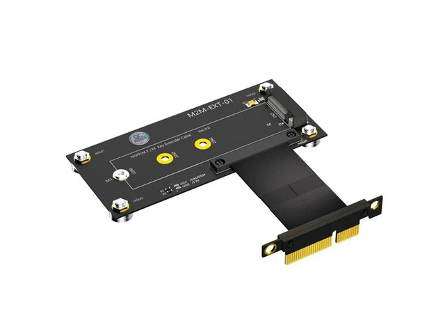 M.2 NGFF NVME M-Key SSD To PCI- E 4X Extension Cable With Magnetic Pad (Line Length: 10Cm)