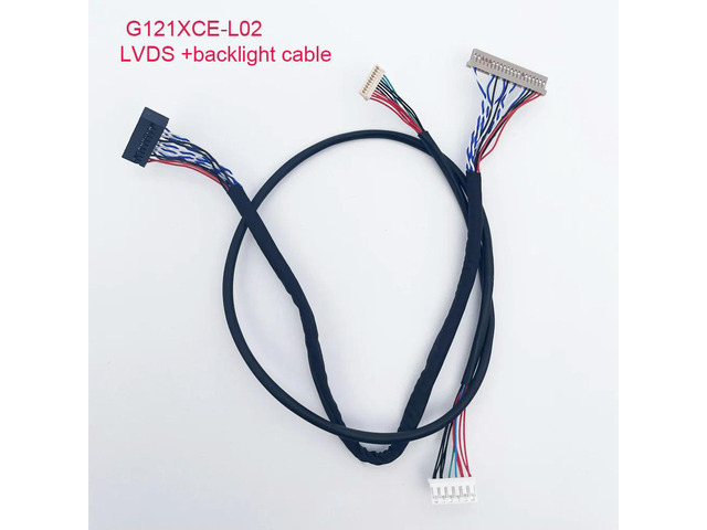 G121XCE-L02 lvds cable + LED backlght cable 20P 1ch 8-bit for industrial PC