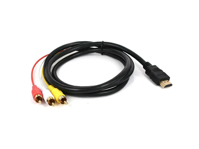 Hdmi-compatible To 3Rca Scart Two-In-One Adapter Cable 1.5M Hdmi-compatible Male S-Video To 3 Rca Av Audio Cable 3