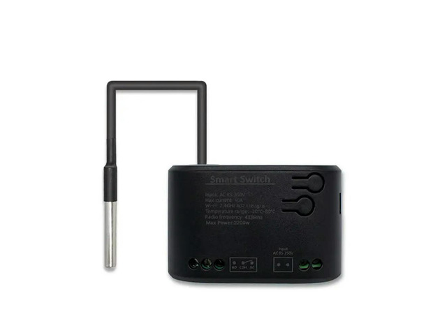Tuya Temperature Switch 10A AC 85-250V Power Monitor With Thermostat Probe For Fish Tank Warehouse Greenhouse